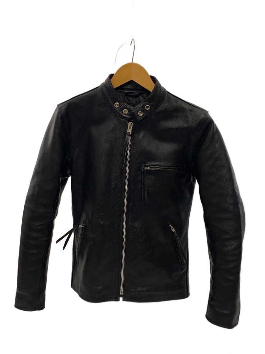 【中古】FREEDOM◆レザージャケット・ブルゾン/--/牛革/BLK【メンズウェア】|2nd STREET 店