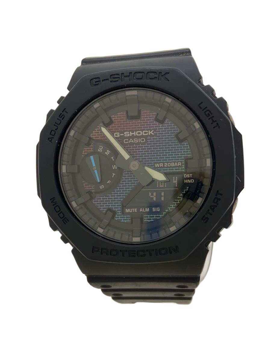 【中古】CASIO◆石英ウオッチ_G-SHOCK/アナログ/天然ゴム/BLK【服飾雑貨他】