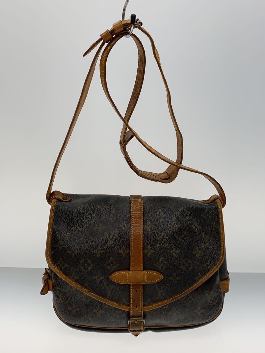 【中古】LOUIS VUITTON◆1)ソミュール30_モノグラム・キャンバス/レザー/BRW【バッグ】｜2ｎｄ STREET 店