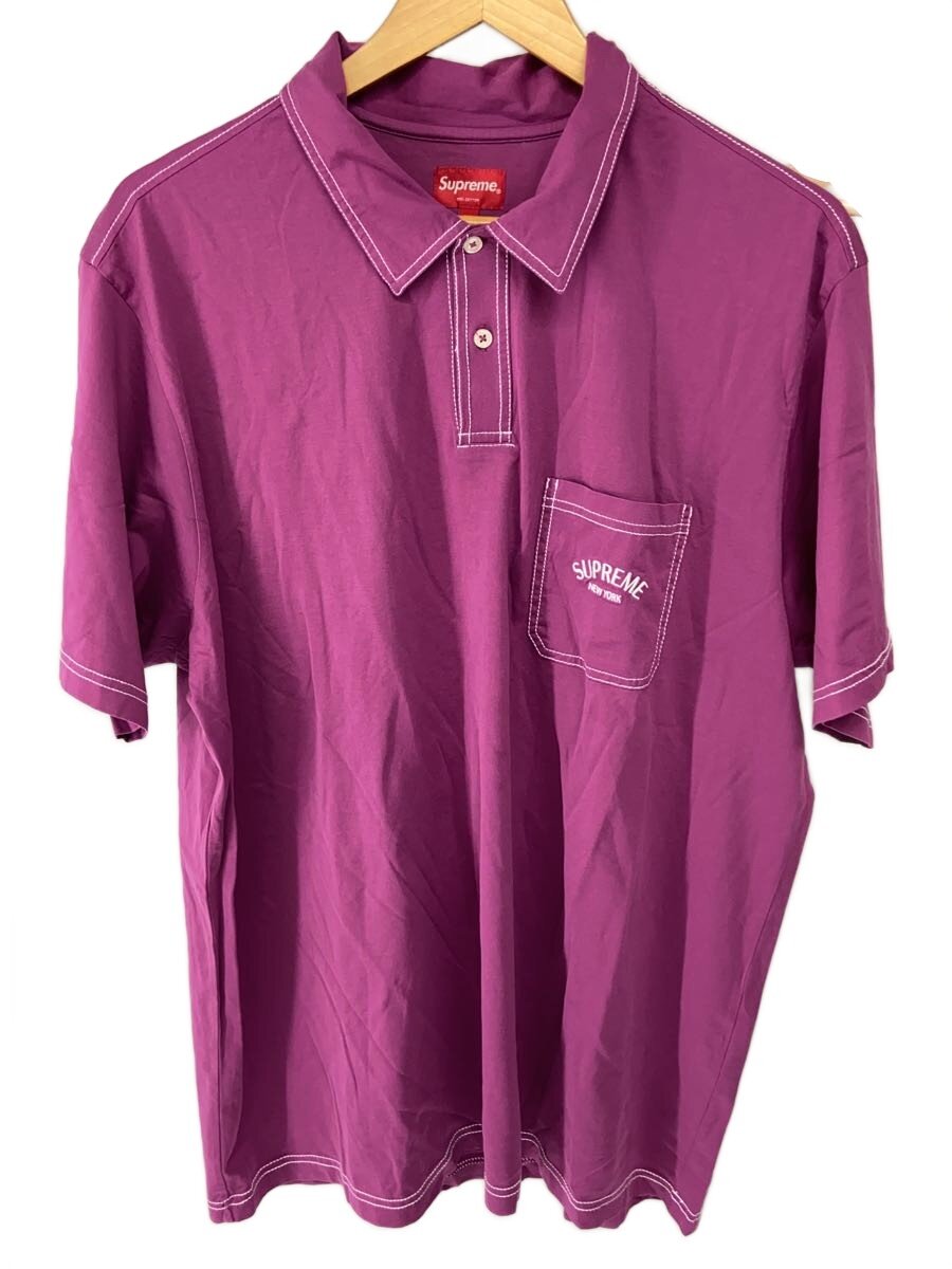 【中古】Supreme◆20AW/CONTRAST STITCH POLO/スポーツシャツ/XL/綿織物/PUP//【メンズウェア】