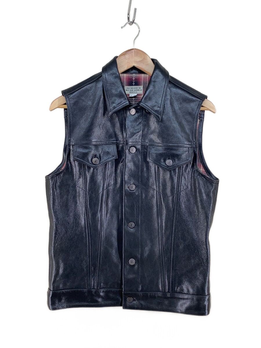 【中古】WEST RIDE◆より良い/36/野羊革/BLK/無地/DEAN VEST/なめし革ディーン//【メンズウェア】
