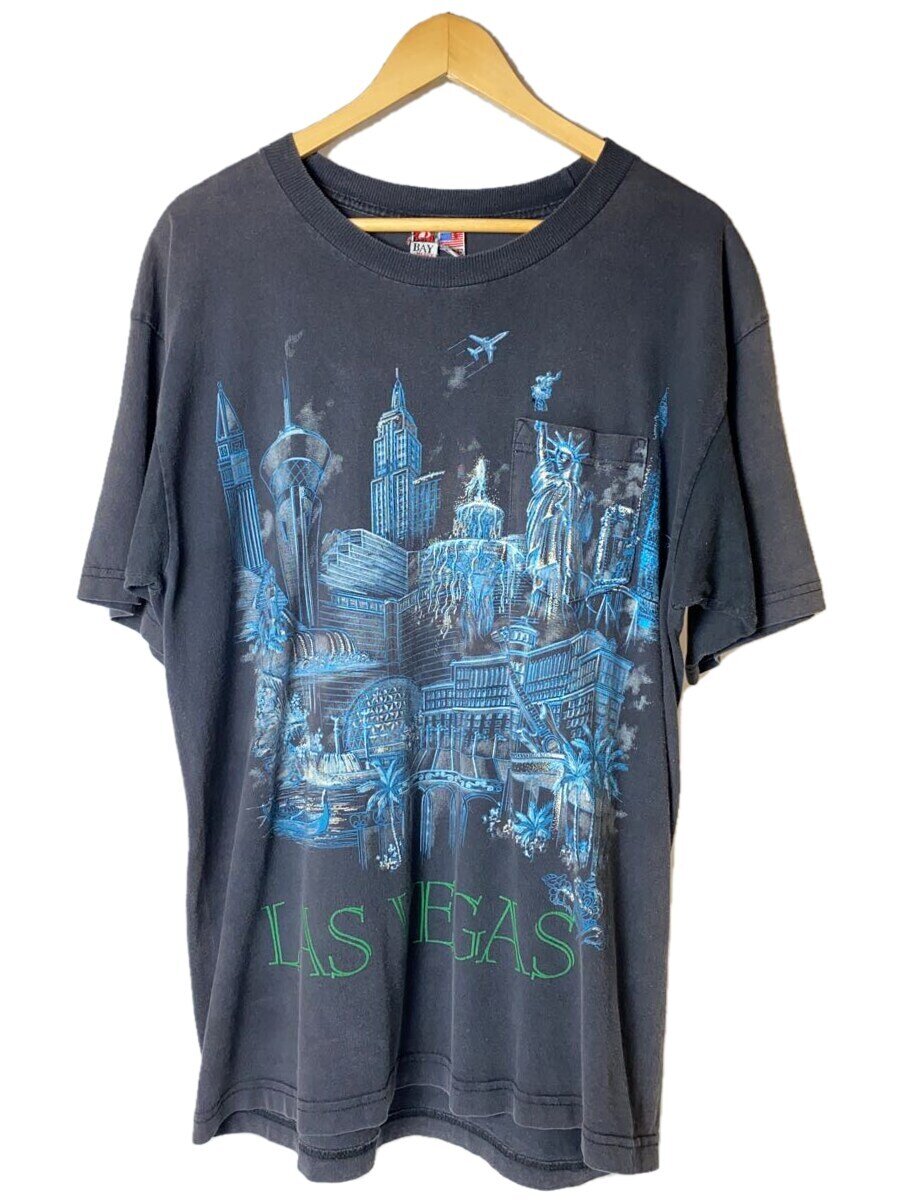 【中古】BAYSIDE◆プルオーバー/L/綿織物/BLK/LAS VEGAS【メンズウェア】