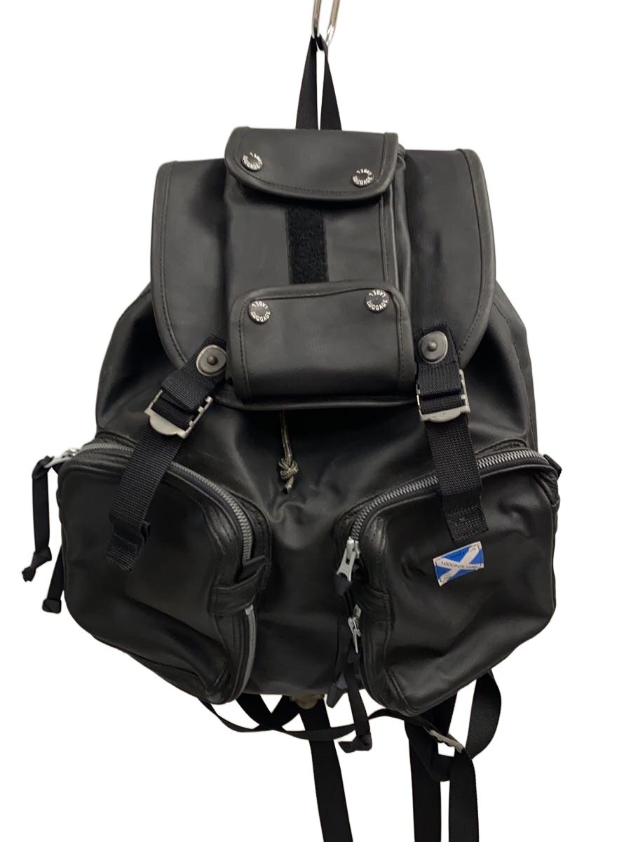 【中古】LUGGAGE LABEL◆背嚢/--/BLK/無地【御徒面子】