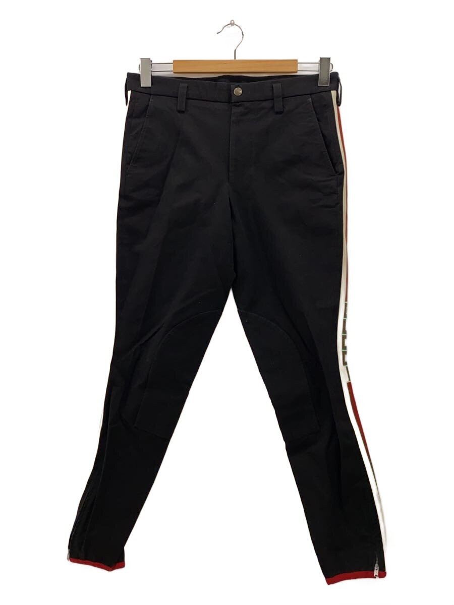 【中古】GUCCI◆引っ切りないズボン下/48/綿織物/BLK/495695 Z7576【メンズウェア】