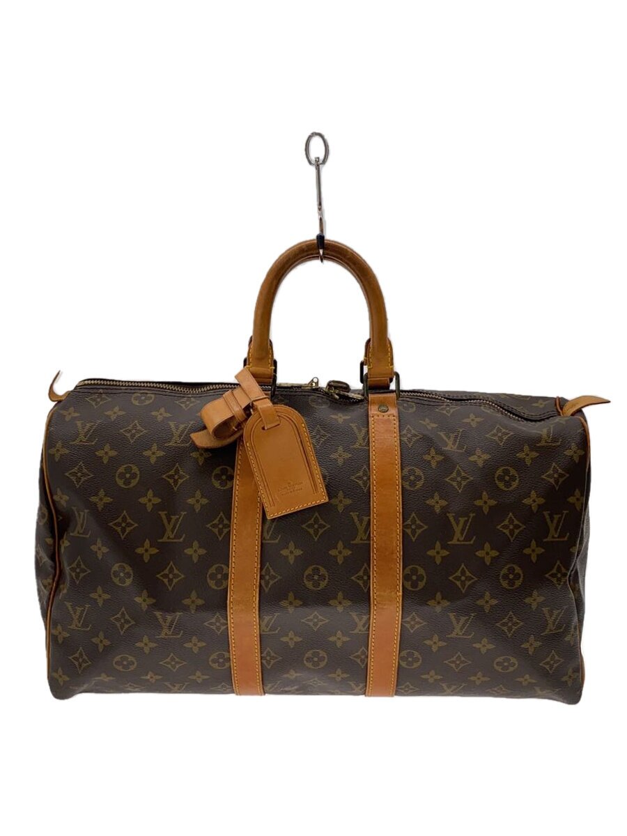 【中古】LOUIS VUITTON◆キーポル・バンドリエール45_モノグラム・帆布_BRW/PVC/BRW【御徒面子】
