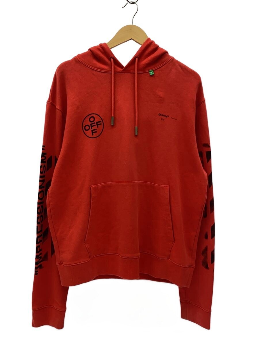 【中古】OFF-WHITE◆パーカー/L/コットン/RED【メンズウェア】｜2ｎｄ STREET 店