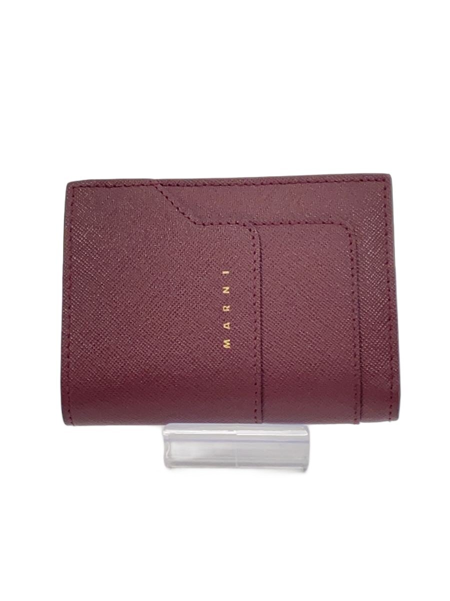 【中古】MARNI◆2つ折り金入れ/なめし革/BRD/レディース/PFMOQ14U07 LV520/サフィアーノ【服飾雑貨他】