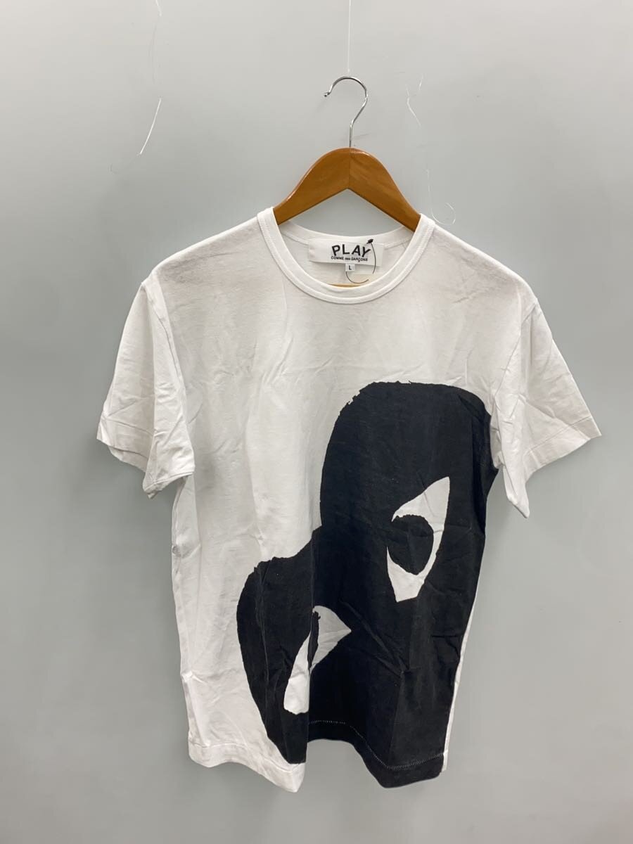 【中古】PLAY COMME des GARCONS◆プルオーバー/L/綿織物/WHT/AX-T347【メンズウェア】
