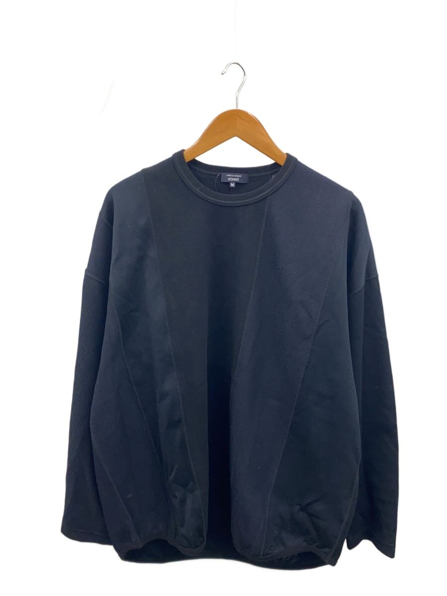 【中古】COMME des GARCONS HOMME◆汗水/M/綿織物/BLK/HP-T006/L/S MIX SWEAT/AD2025【メンズウェア】