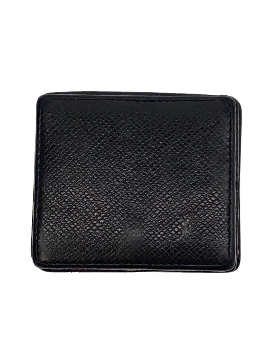 【中古】LOUIS VUITTON◆ポルト・モネ・ボワット_タイガ_BLK/レザー/BLK/メンズ【服飾雑貨他】