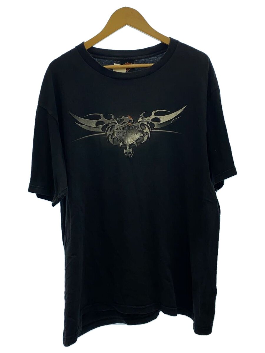 【中古】HARLEY DAVIDSON◆00ｓ/メタルウィング/プルオーバー/XL/綿織物/BLK【メンズウェア】