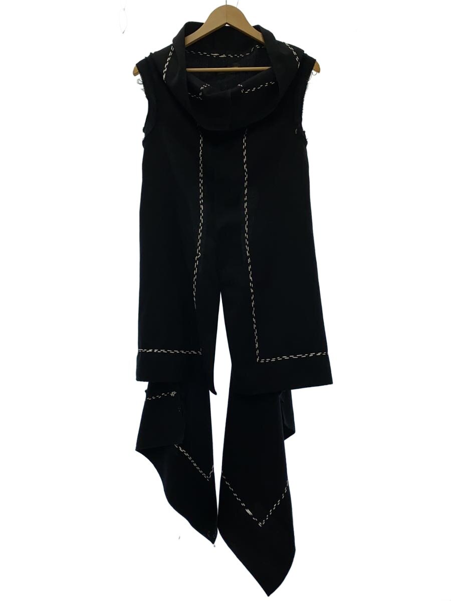 【中古】COMME des GARCONS◆真四角期/アーカイブ/うつり変わり/AD2003/羊毛/BLK/キーパー-J048【レディース御召しもの】