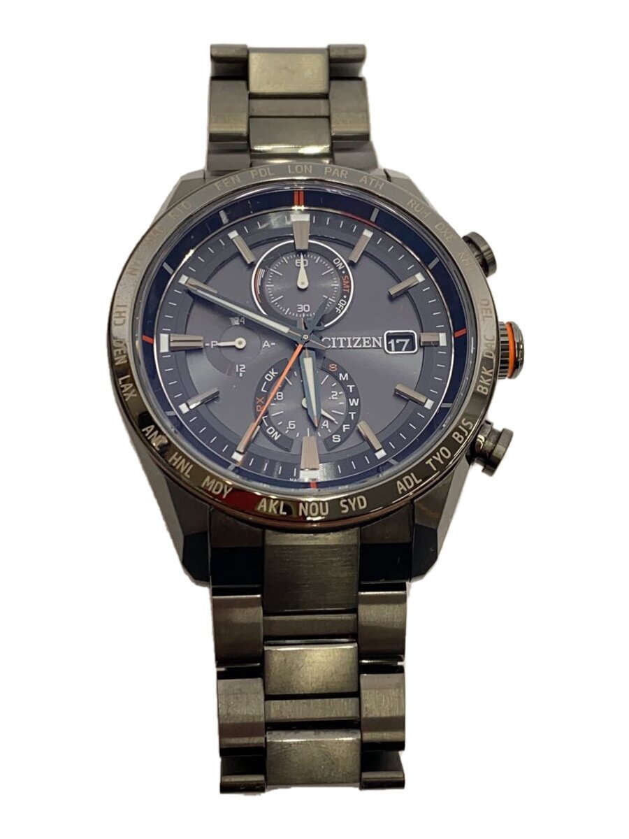 【中古】CITIZEN◆ソーラーウオッチ/アナログ/チタン/GRY/GRY/チタン/H800-T025871【服飾雑貨他】