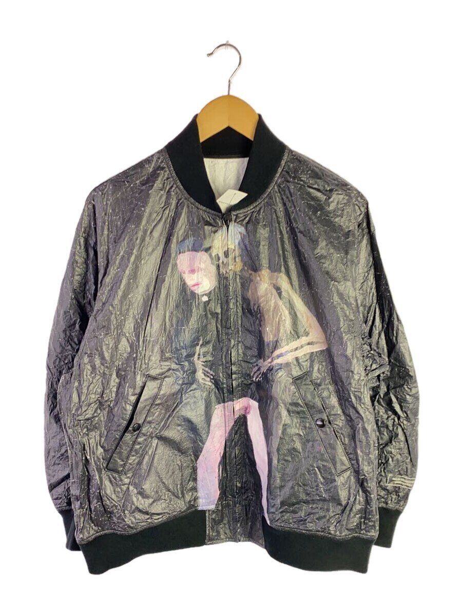 【中古】UNDERCOVER◆24SS/Helen総柄タイベック/MA-1/ミリタリー上衣/3/BLK/刷り上げる/UC1D4207//【メンズウェア】