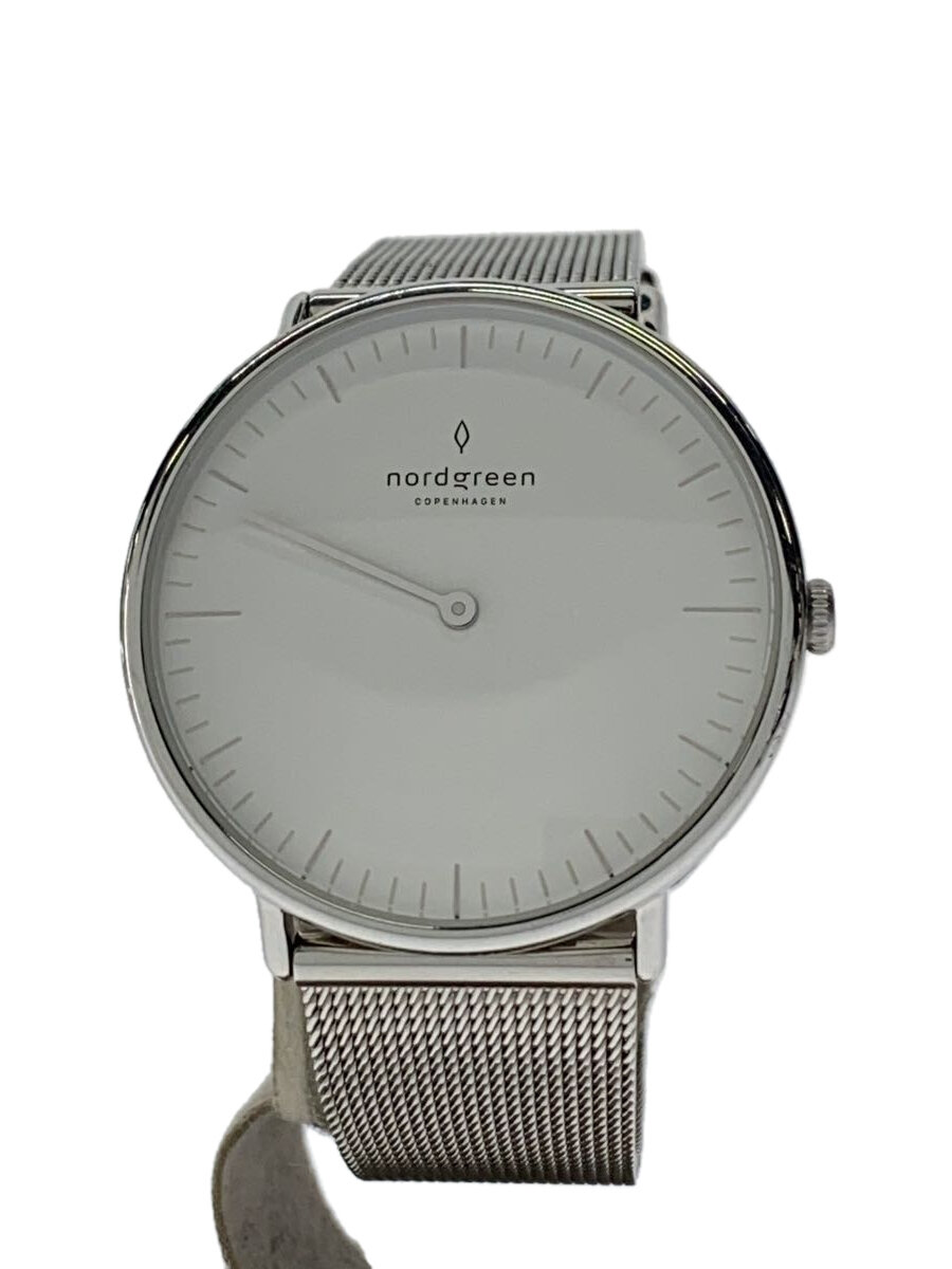 【中古】nordgreen◆石英ウオッチ/アナログ/WHT/SLV//【服飾雑貨他】