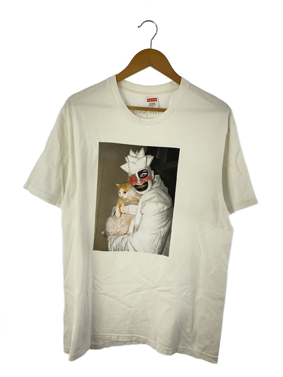 【中古】Supreme◆プルオーバー/L/綿織物/WHT【メンズウェア】