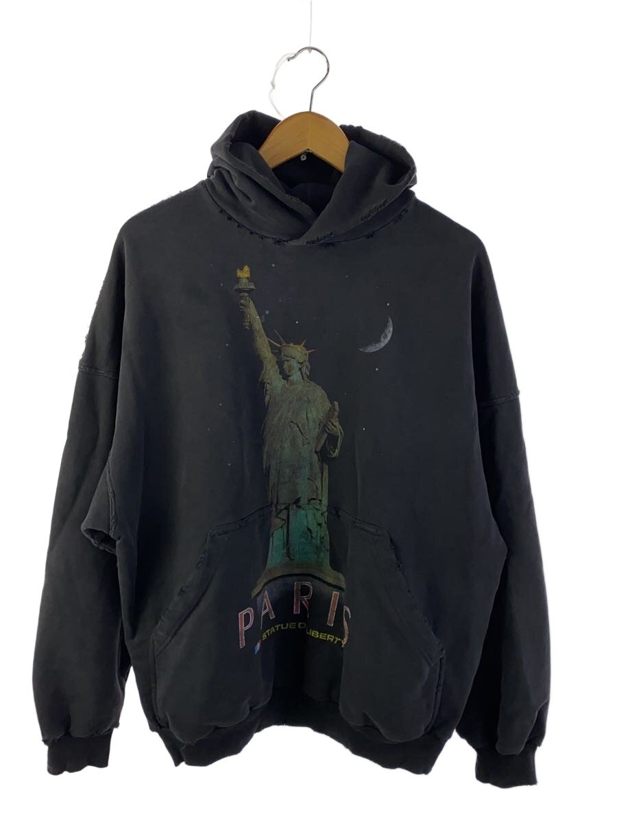 【中古】BALENCIAGA◆自由の女神/パーカー/L/コットン/ブラック/JP57 2024 00125【メンズウェア】｜2ｎｄ STREET 店