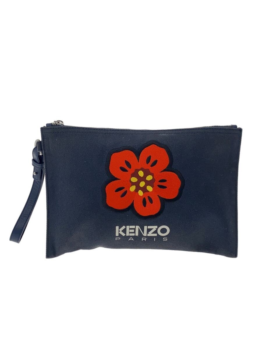 【中古】KENZO◆クラッチペダル御徒面子/綿織物/NVY【御徒面子】