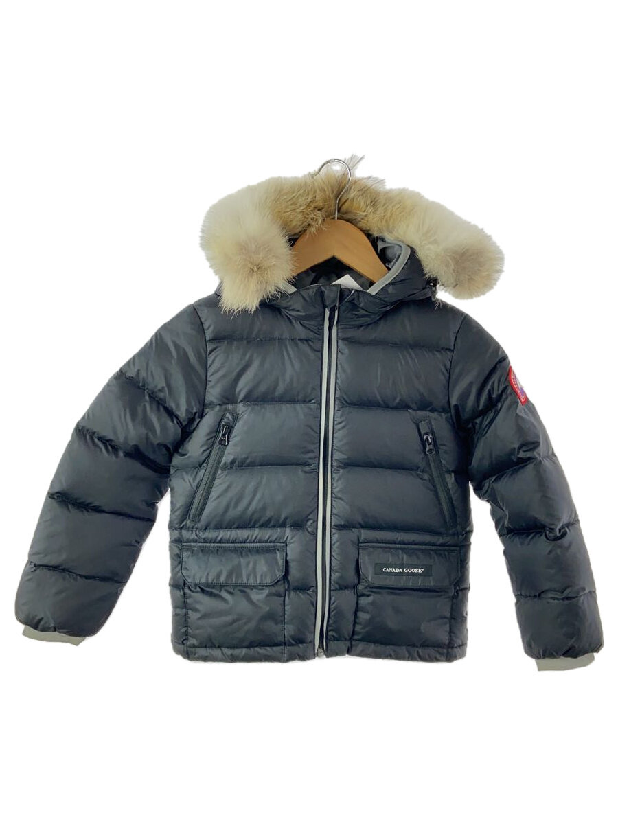 【中古】CANADA GOOSE◆OLIVER JACKET/XS/ポリエステル/BLK/5400JYI/袖汚れた状態有/? NULL ?【キッズ】