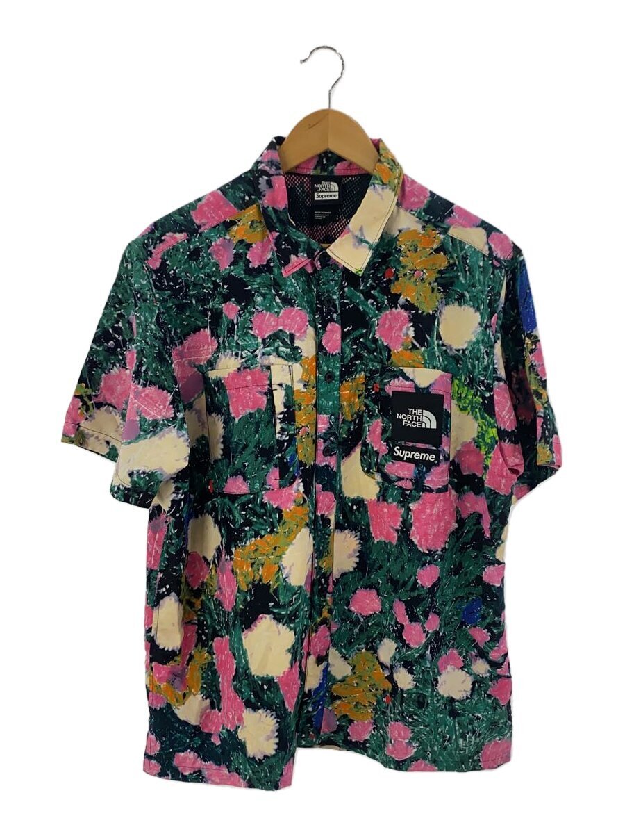 【中古】THE NORTH FACE◆22SS/Trekking S/S Shirt/L/ナイロン/マルチ色合い/花柄//【メンズウェア】