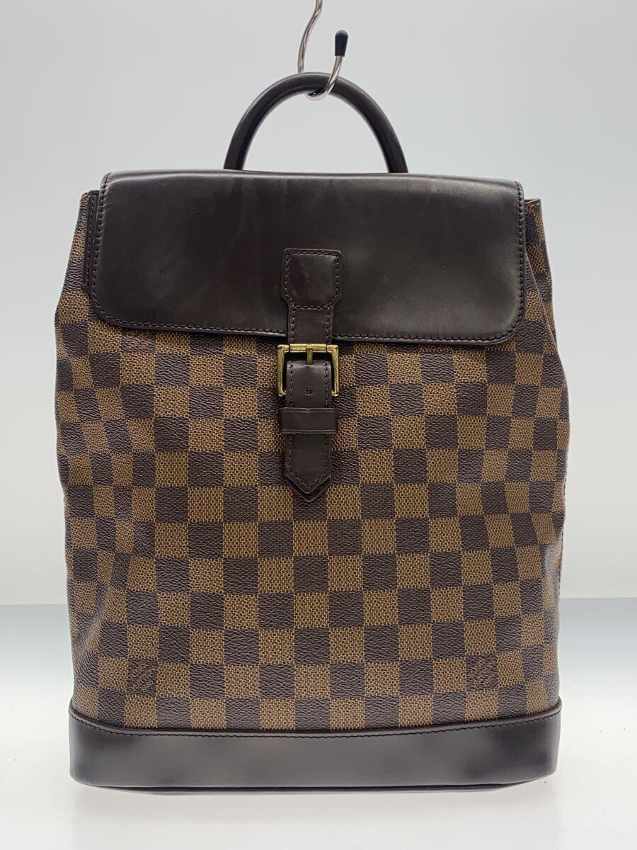 【中古】LOUIS VUITTON◆ソーホー_ダミエ・エベヌ_BRW/PVC/BRW/総柄【御徒面子】