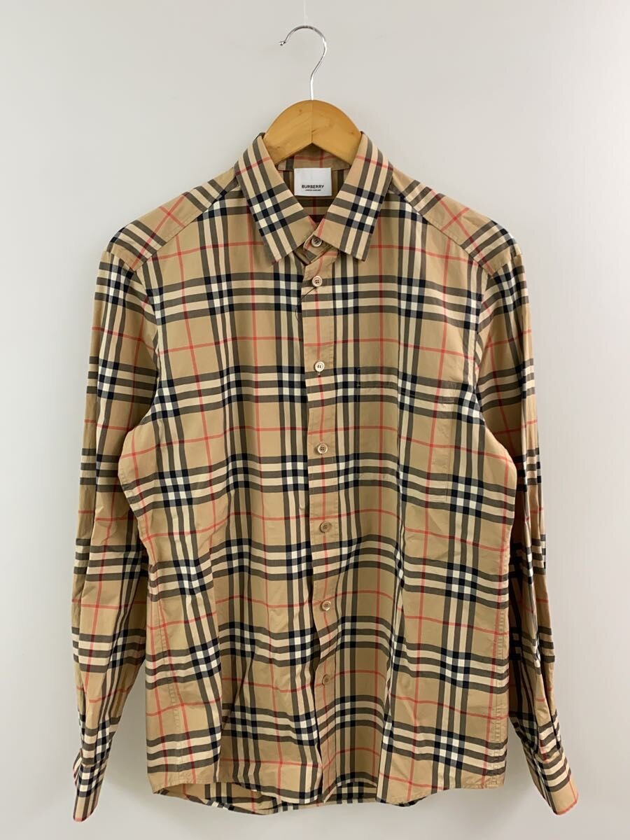 【中古】BURBERRY LONDON◆長袖プルオーバー/S/綿織物/BEG/読み合わせる【メンズウェア】