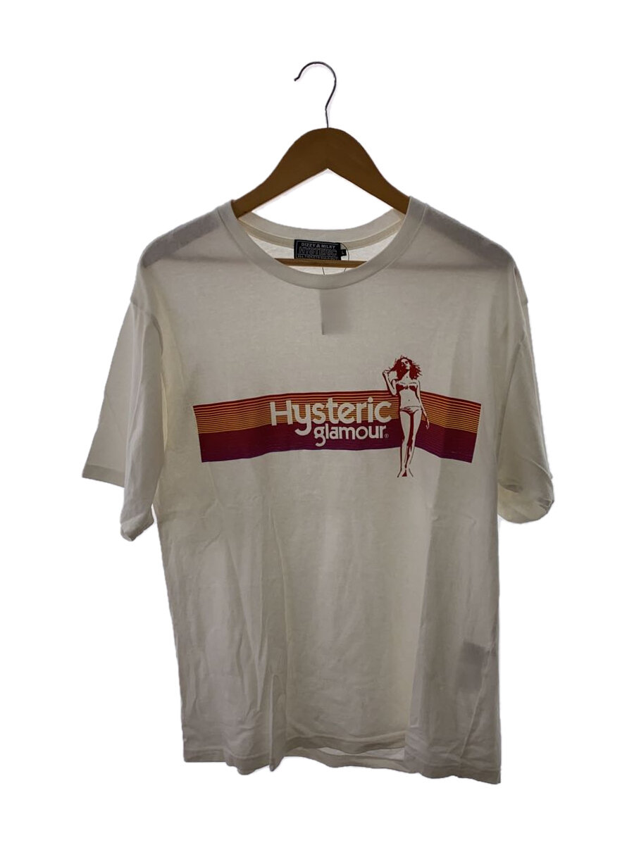 【中古】HYSTERIC GLAMOUR◆プルオーバー/L/綿織物/WHT/02222CT18/御姉さん刷り上げる【メンズウェア】