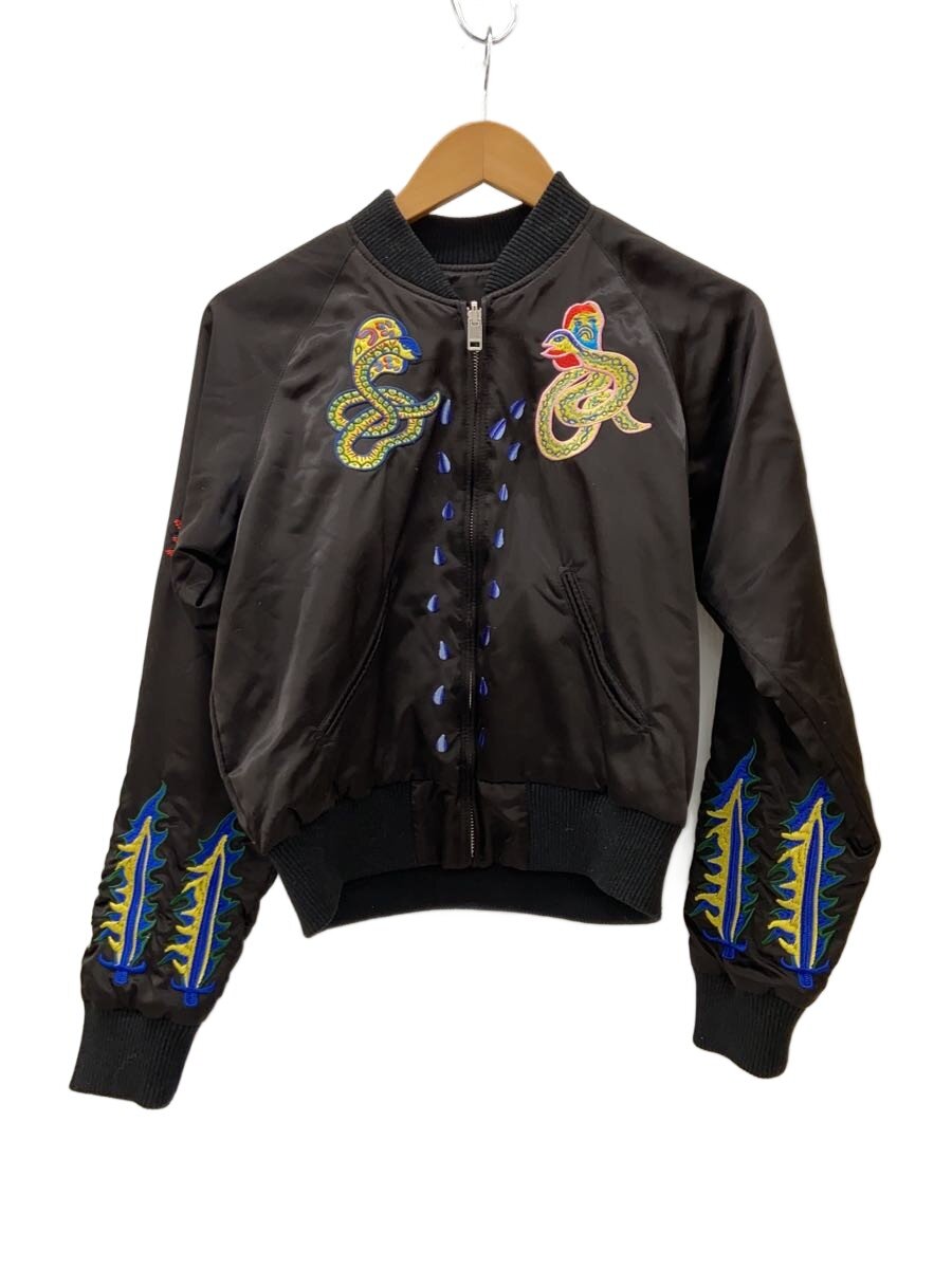 【中古】DIESEL◆スカジャン/S/ポリエステル/BLK//【レディース御召しもの】