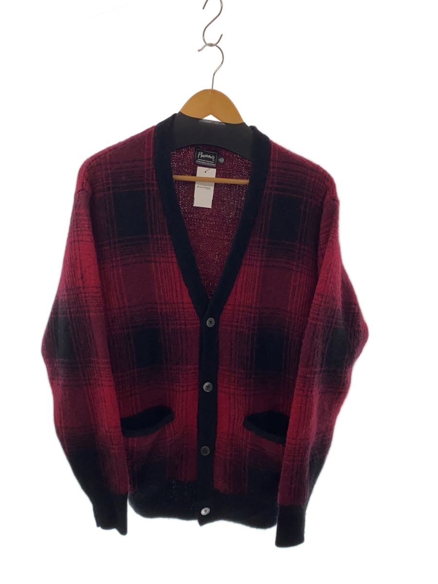 【中古】PHERROW’S◆ジレー(朦々たる)/40/羊毛/RED/オンブレCK/PONC1/2024AW【メンズウェア】
