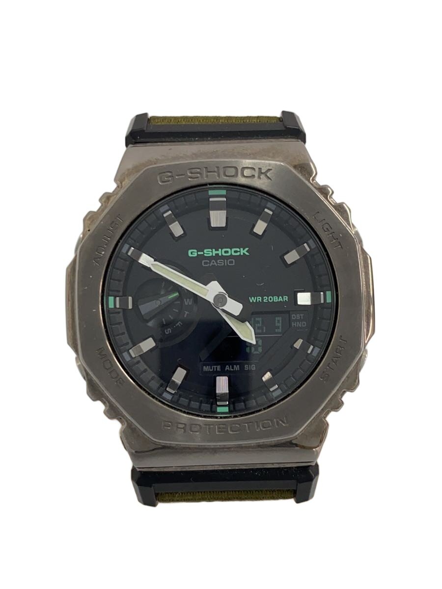 【中古】CASIO◆石英ウォッチ_G-SHOCK/デジアナ/BLK/GRN【服飾雑貨他】