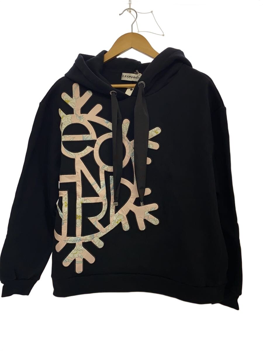 【中古】LEONARD◆パーカー/40/綿織物/BLK/0425772【レディースお召しもの】