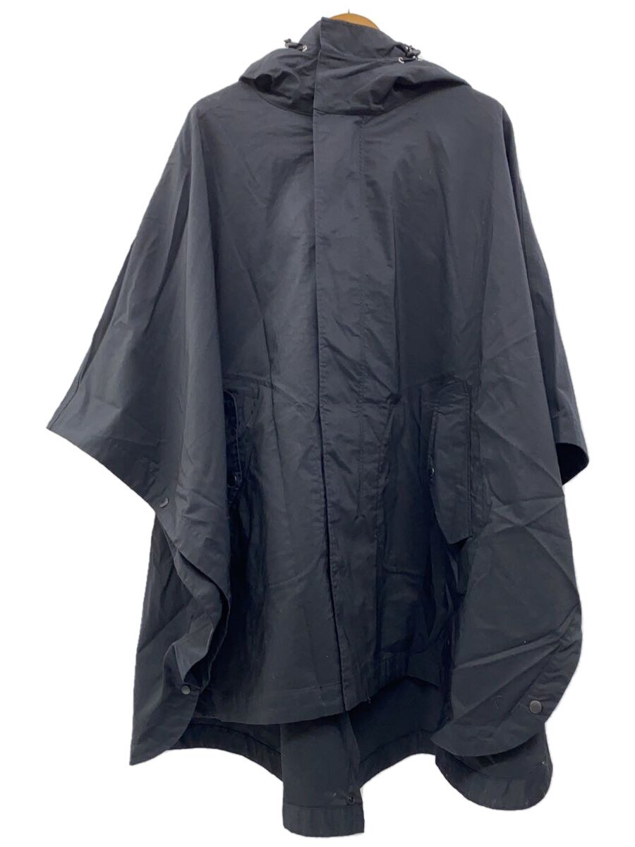 【中古】F/CE◆PIGMENTT PONCHO/ポンチョ/S/綿織物/BLK/無地/FPU08231W0002【メンズウェア】