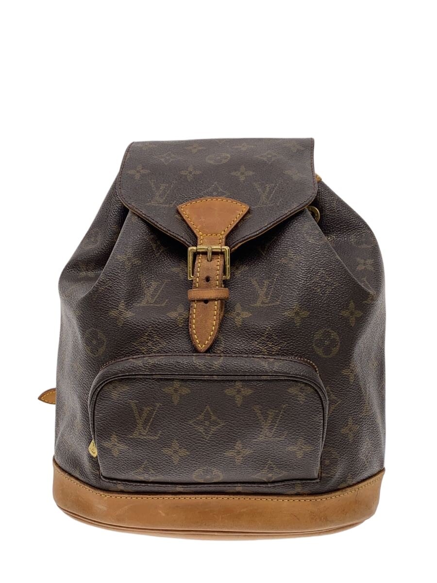 【中古】LOUIS VUITTON◆モン掏摸MM_モノグラム・帆布/PVC/BRW【御徒面子】