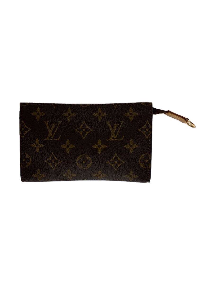 【中古】LOUIS VUITTON◆ポッシュ・トワレット15_モノグラム・帆布_BRW/PVC/BRW【御徒面子】