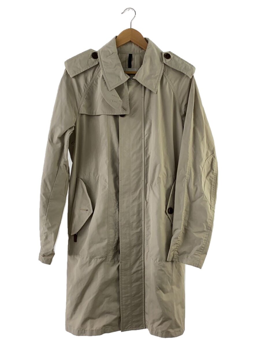 【中古】MONCLER◆トレンチコート/3/ポリエステル/ベージュ/襟 リストバンド汚れた状態有【メンズウェア】