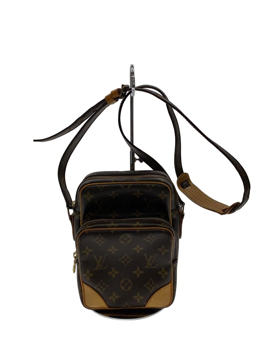 【中古】LOUIS VUITTON◆アマゾン_モノグラム・帆布_BRW/PVC/赤銅色/ルイヴィトン/? NULL ?【御徒面子】