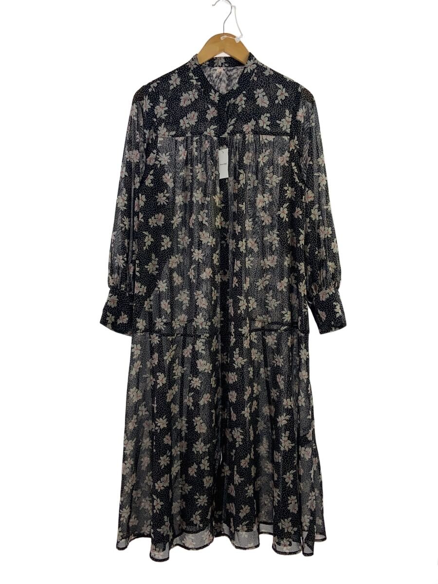 【中古】JOURNAL STANDARD relume◆ドットフラワープリントワンピース/FREE/ポリエステル/BLK/花柄/22040462704040【レディース御召しもの】