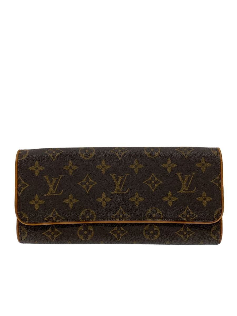 【中古】LOUIS VUITTON◆ポシェット・ツインGM_モノグラム・帆布/PVC/BRW//【御徒面子】