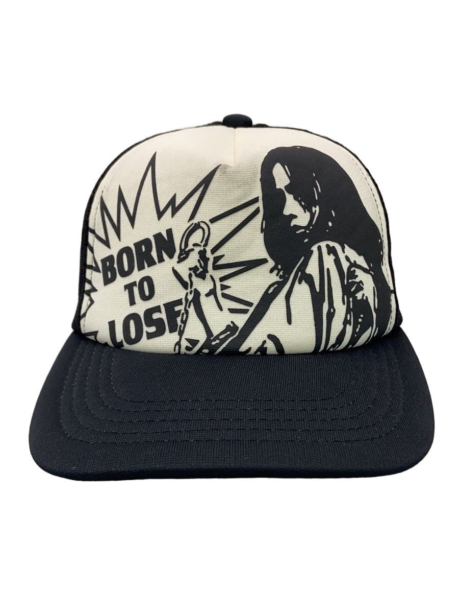 【中古】HYSTERIC GLAMOUR◆BORN TO LOSE MESH CAP/メッシュ旗がしら/FREE/ポリエステル/BLK/メンズ【服飾雑貨他】