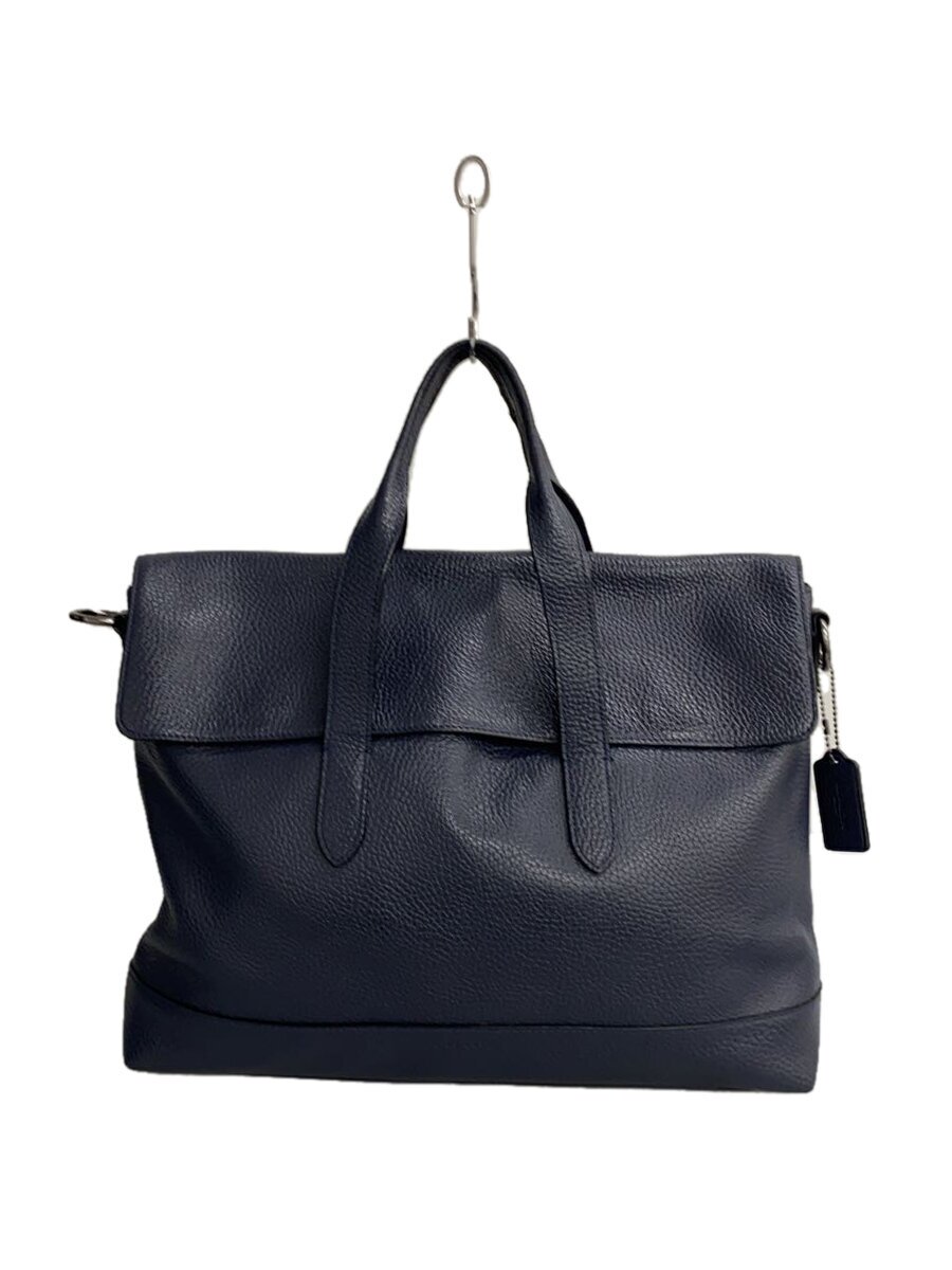 【中古】COACH◆ブリーフ入れもの/なめし革/NVY【御徒面子】