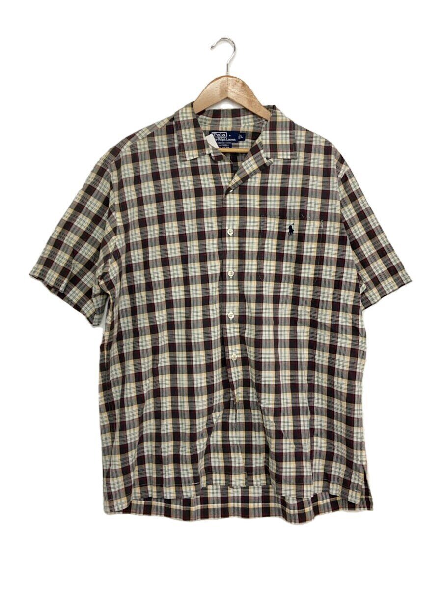【中古】POLO RALPH LAUREN◆90s/caldwell/半袖プルオーバー/L/綿織物/マルチ色合い/読み合わせる//【メンズウェア】