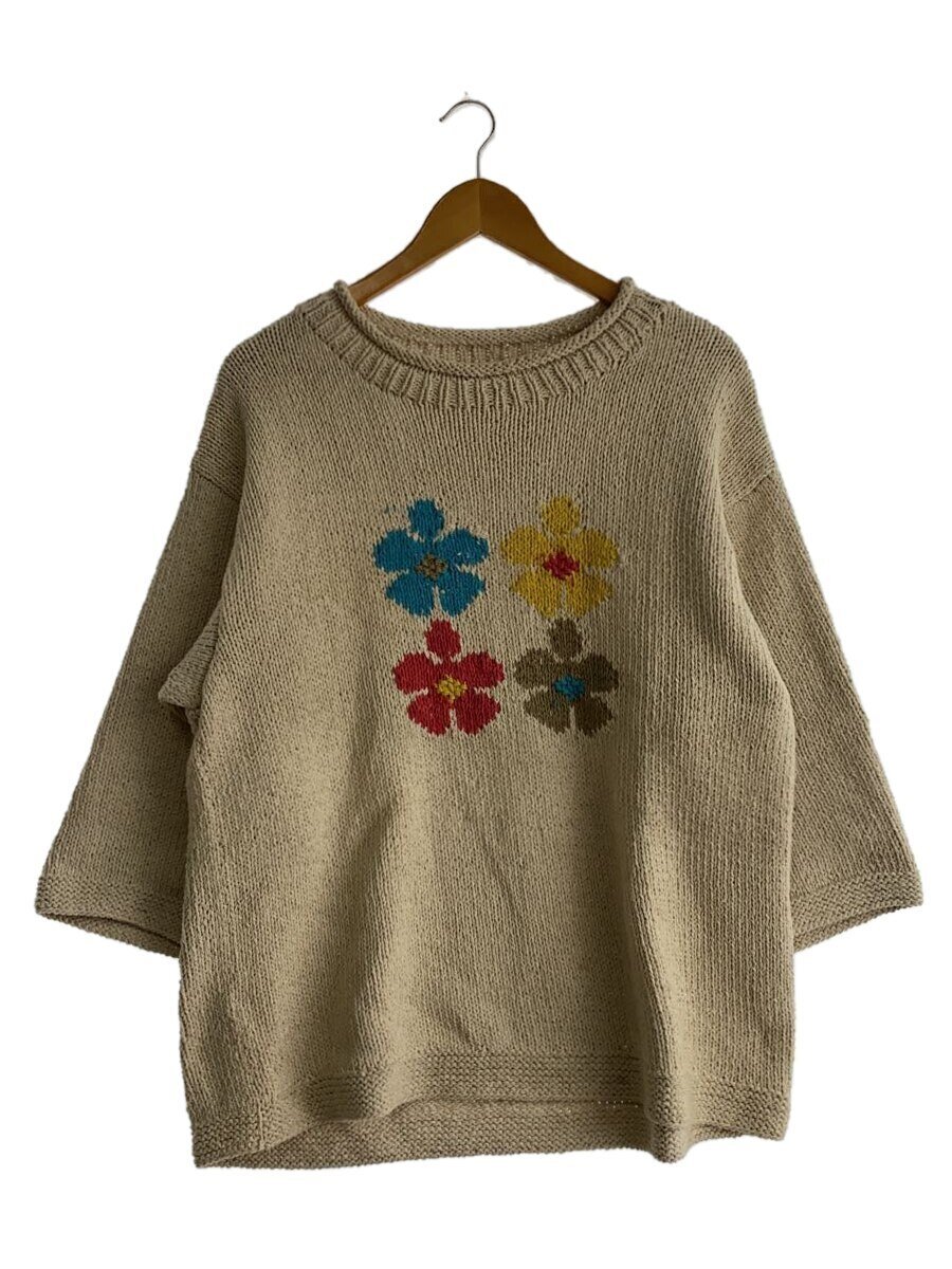 【中古】MCMACHAN WOOLEN◆編み物・スウェーター(朦々たる)/--/綿織物/BEG【レディースお召しもの】