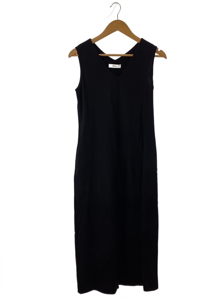 【中古】ebure◆クールミニパイルノースリーブワンピース/36/綿織物/BLK/3310300385【レディース御召しもの】