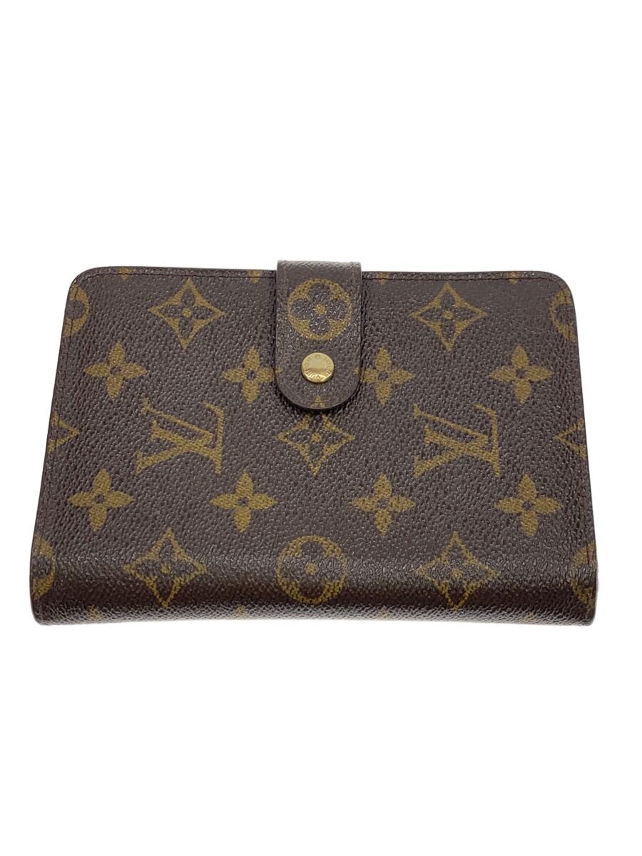 【中古】LOUIS VUITTON◆モノグラム ポルトパピエ・ジップ ウォレット/なめし革/BRW/総柄/レディース/M61207【服飾雑貨他】