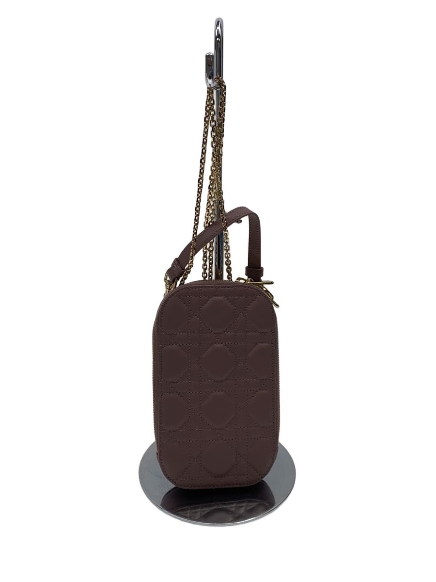 【中古】Christian Dior◆LADY DIOR/電話機保持者/ショルダーバッグ/なめし革/PUP【御徒面子】