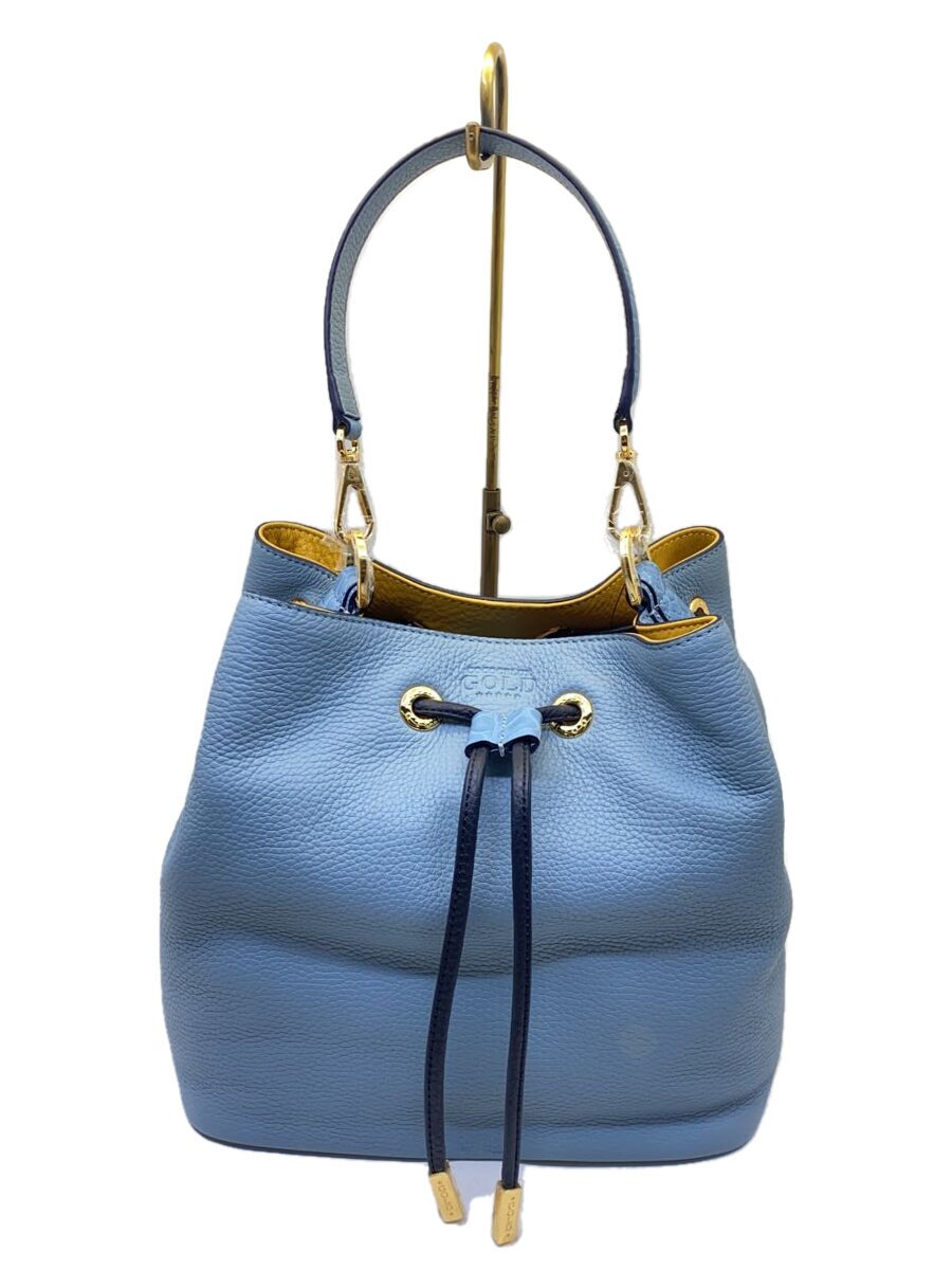 【中古】COCOCELUX GOLD◆ハンドバック/牛皮/BLU/226AF0239【御徒面子】