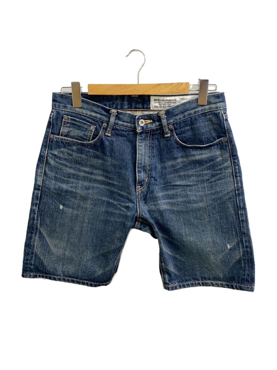 【中古】NEIGHBORHOOD◆WASHED.MID MOD/デニムショートパンツ/M/インディゴ/161DCNH-PTM20【メンズウェア】