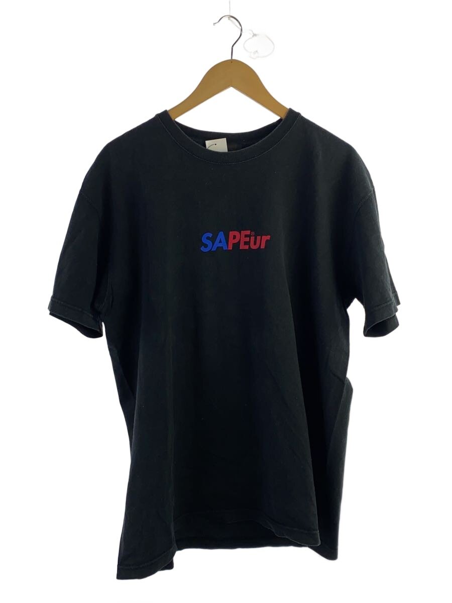 【中古】A Elegantes SAPEur◆プルオーバー/XXL/綿織物/BLK【メンズウェア】