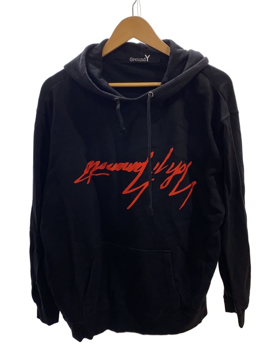 【中古】Ground Y◆逆さまYパーカー/--/綿織物/BLK/GW-T65-076【メンズウェア】