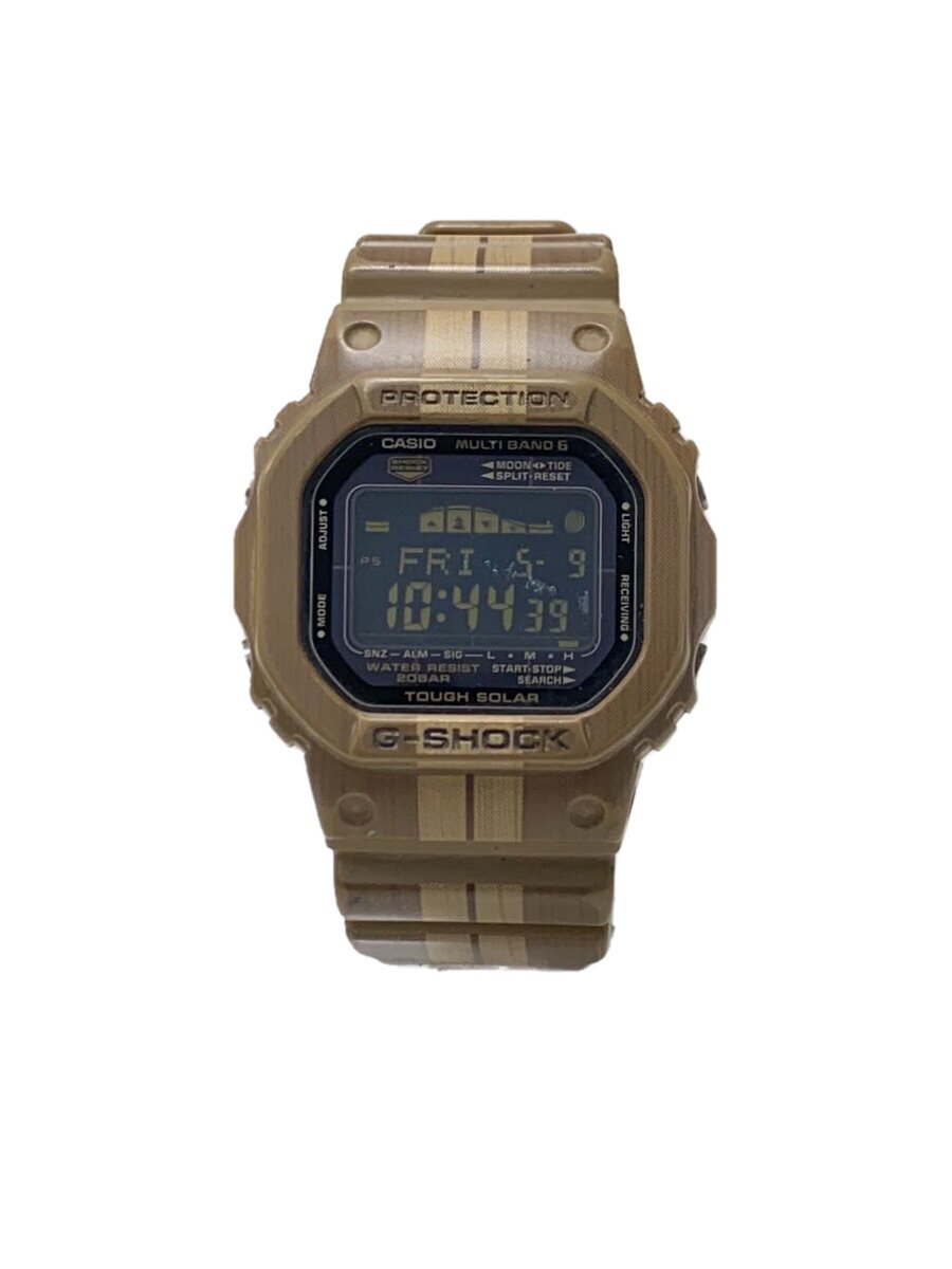 【中古】CASIO◆ソーラーウオッチ・G-SHOCK/デジタル/天然ゴム/BLK/BRW【服飾雑貨他】